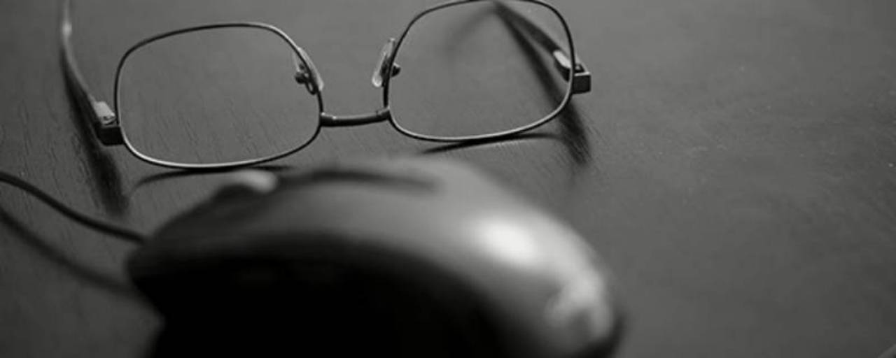 Academic Services Cover Image - Computer mouse and eye glasses