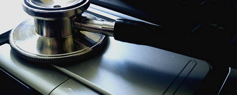 Computer Services Cover Image - Computer and stethoscope